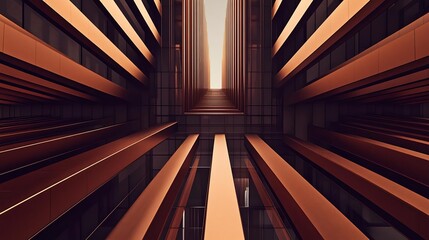 Naklejka premium Modern Architectural Design with Dramatic Lines and Perspective