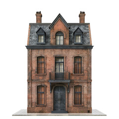 Coach House front view full length isolate on transparency background