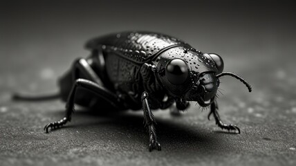 Fototapeta premium Close-up of a black beetle