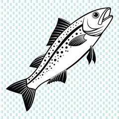 Fototapeta premium Haddock Fish Vector Image