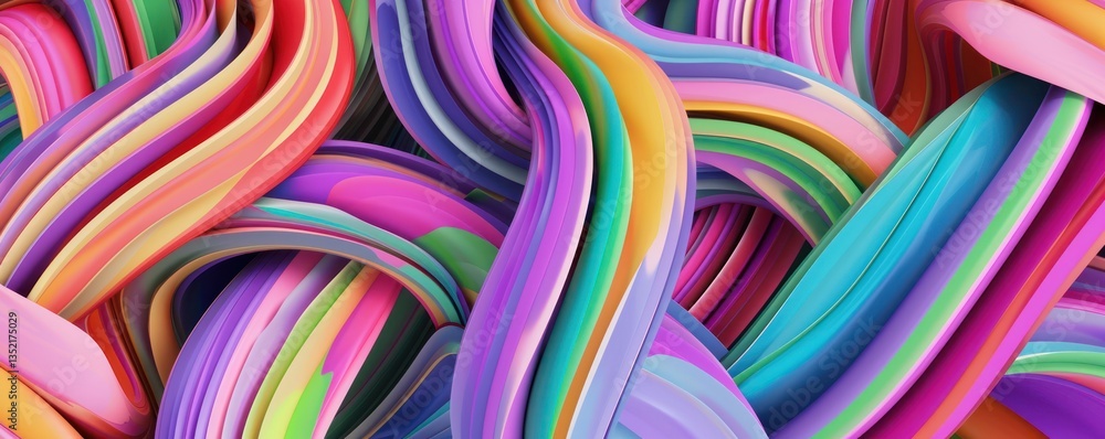 Poster colors dynamic backgrounds curves spiral 3d rendering wave round swirl spin spectrum curl colourful 