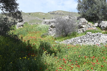 Cretan Roman Archeological Site Gortyna, Greek