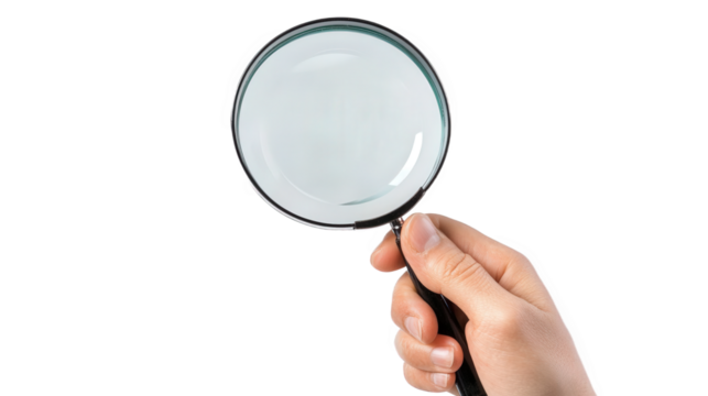 Handheld Magnifying Glass Close-up