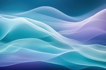 Obraz premium Abstract Teal and Purple Flowing Waves Background Design for Wallpaper