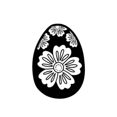 Cute Easter Egg Flower Outline