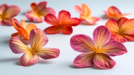 Fototapeta premium Beautiful Floral Pattern on White Background with Vibrant Colors