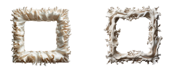 Intricate ornate frames with wavy and detailed sculptural designs