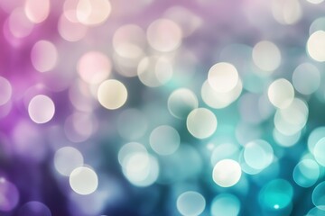 Fototapeta premium Abstract Teal Purple Bokeh Background Soft Light Circles Blurred Design