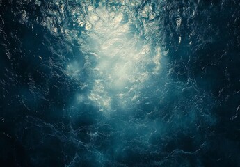 Obraz premium Deep Blue Ocean Water Surface with Sun Light Abstract Background