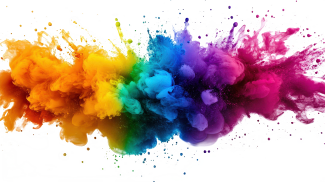 colorful paint splashes