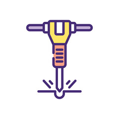 jackhammer vector icon