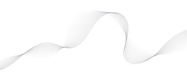Abstract gray wave dynamic curve lines background. Energy technology concept modern backdrop design for business, presentation, banner.