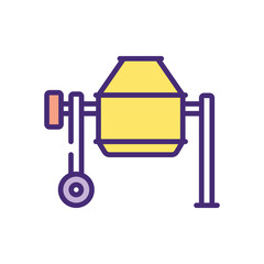 concrete mixer vector icon