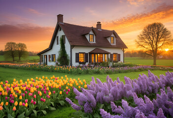  Farmhouse With Slanted Roof