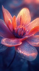 A beautiful detailed image of a colorful flower blossom