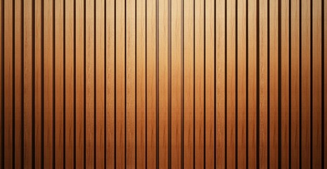 Wood Panel Wall with Vertical Slats Interior Design Background Texture