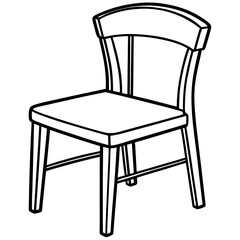 Classic Chair in Minimalist Line Art