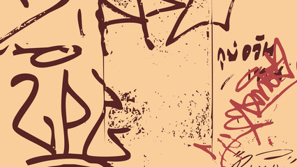 Graffiti Street Art Abstract on Vibrant Background © JaiStudio