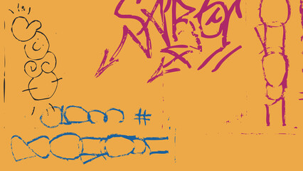 Graffiti Street Art Abstract on Vibrant Background © JaiStudio