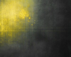An abstract image featuring a gradient of yellow and black tones, with textured layers and subtle lines, creating a striking visual contrast.