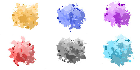 watercolor stains; background for texts, Blue watercolor on white background illustration.