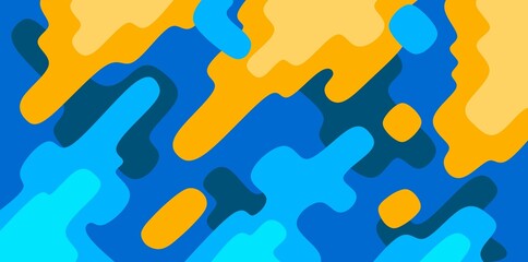 abstract blue and yellow shapes background	