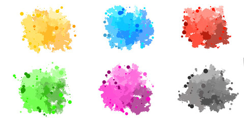 watercolor stains; background for texts, Blue watercolor on white background illustration.