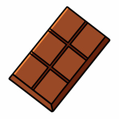 Chocolate Bar with Six Segments Illustration