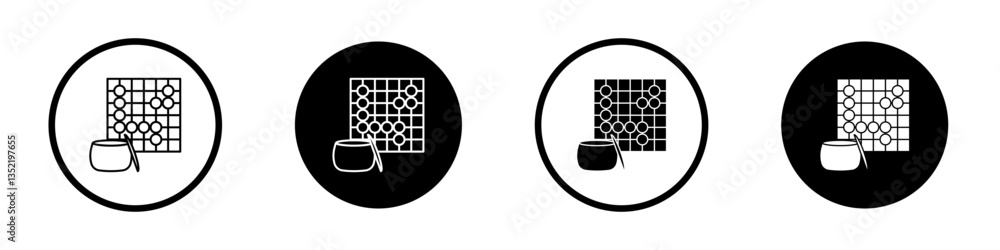 Poster go game icon editable vector set