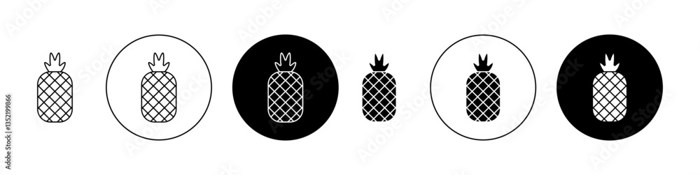 Canvas Prints pineapple icon editable vector set