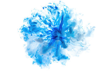 Fototapeta premium Blue light burst illuminating the darkness isolated for striking and modern artistic compositions