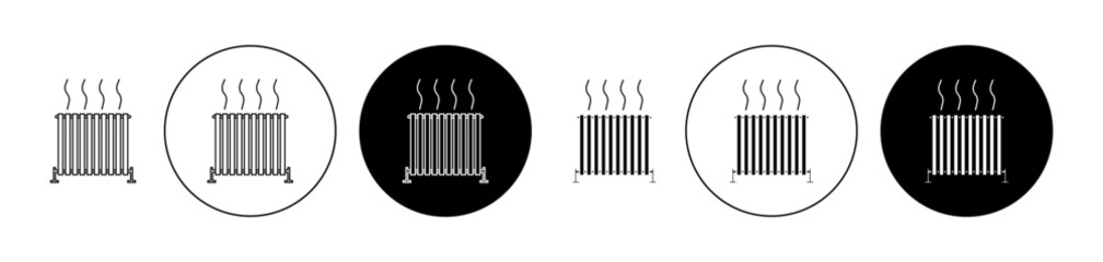 Radiator icon editable vector set