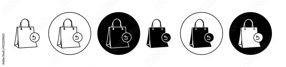 Poster return purchase icon editable vector set