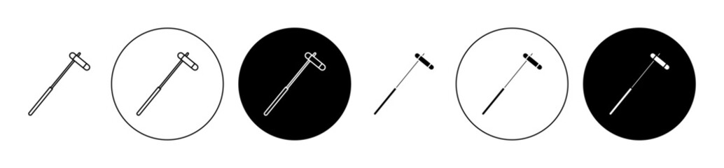 reflex hammer icon editable vector set