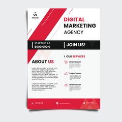 Marketing flyer template for corporate , business and agency 