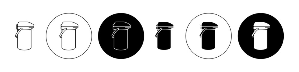 thermos icon editable vector set