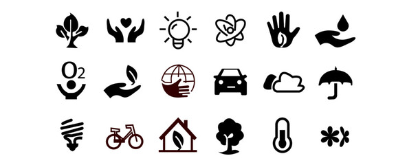 Conscious Living and Friends Relations Thin Glyph Related Icons Set on White Background. Simple Pictogram Pack Stroke Logo