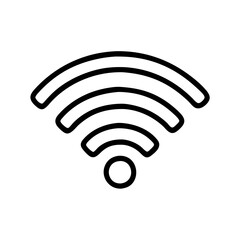 WiFi Icon – Simple Black Wireless Signal Symbol