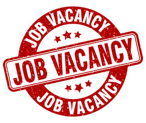 job vacancy stamp. job vacancy label. round grunge sign