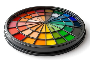 A circular palette displaying a wide array of various color shades