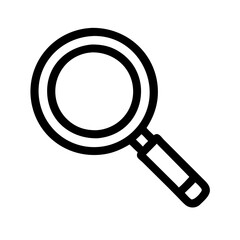 Search Icon – Black and White Magnifying Glass Symbol