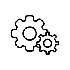Settings Icon – Gear Symbol for UI/UX
