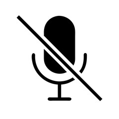 Mute Microphone Icon – Mic Off Symbol