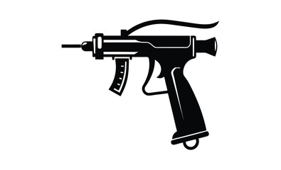 Pressure washer gun silhouette vector illustration