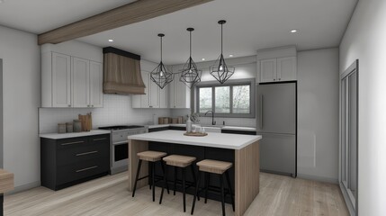 Modern Kitchen Design with Sleek Finishes and Light Colors