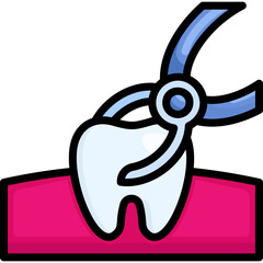 Extraction line filled icon