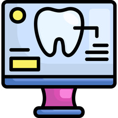 Monitor line filled icon
