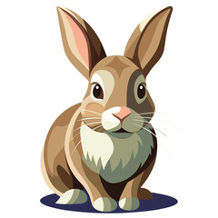Rabbit character vector cute animal-8