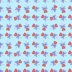 seamless pattern with hearts