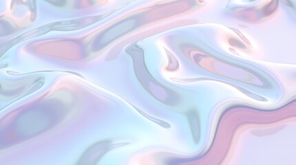 Obraz premium Pastel Holographic Silk Texture with Soft Light Reflections
